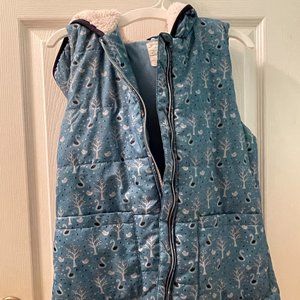 Copper Key Winter Vest Swan Print Girls 14/16